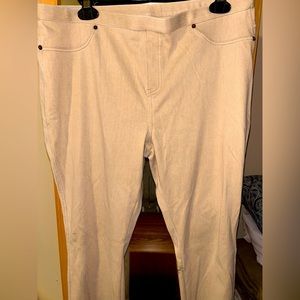 Tan-colored business style Jeggings.